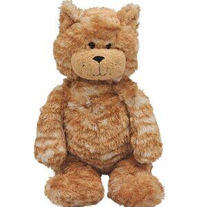 Russ Orange Brown Stripe Tabby Cat Teddy Bear Toy Beanie Plush 12"‎ Cute Y2K